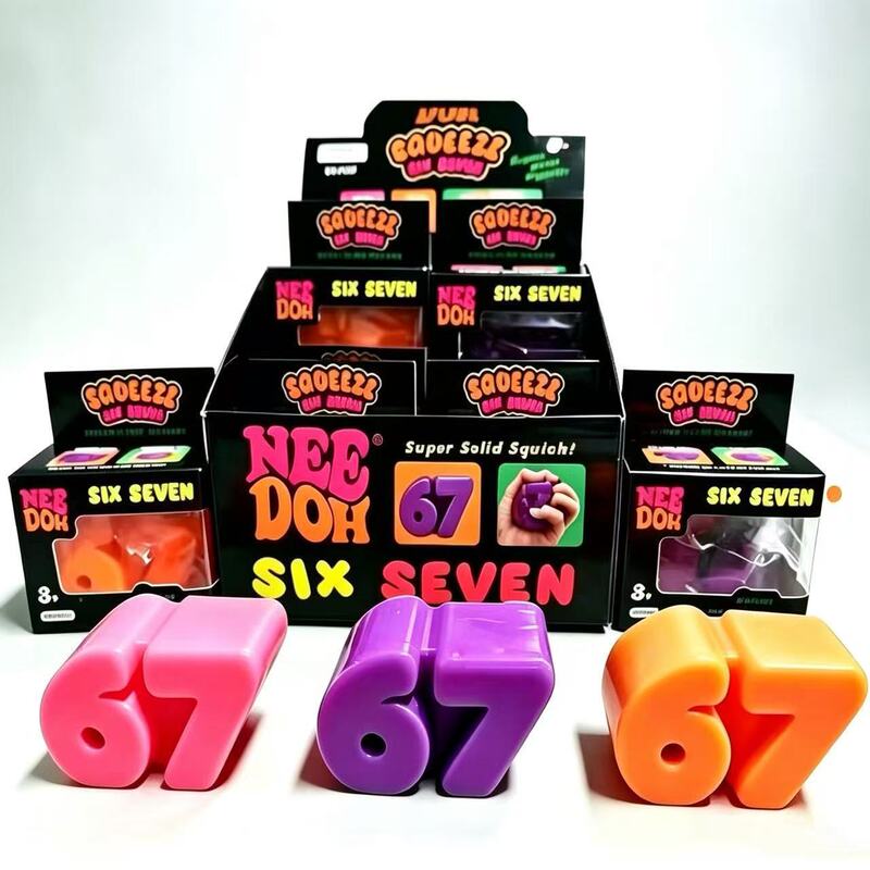 Cross-Border Hot-Selling Tpr Squeeze Toy Needoh 67 Stress Relief Toy Slow Rebound New Model Wholesale