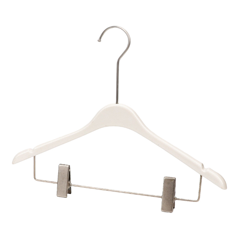 Tienda de ropa de acrílico blanco puro percha especial para hombres y mujeres clip para pantalones traje para niños soporte para pantalones al por mayor
