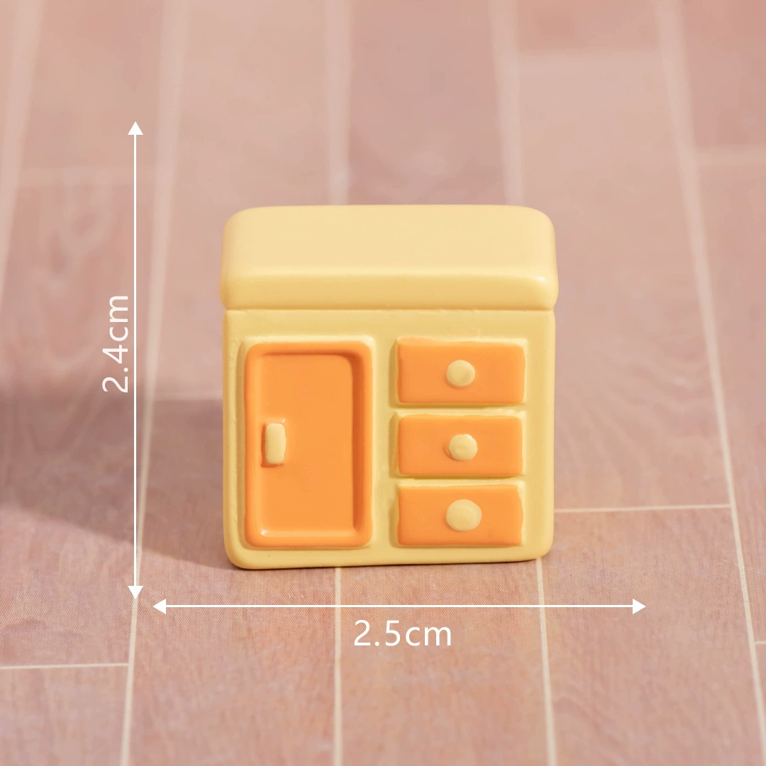 Миниатюрная мебель для гостиной, набор для кукольного домика DIY, мультяшный микропейзаж