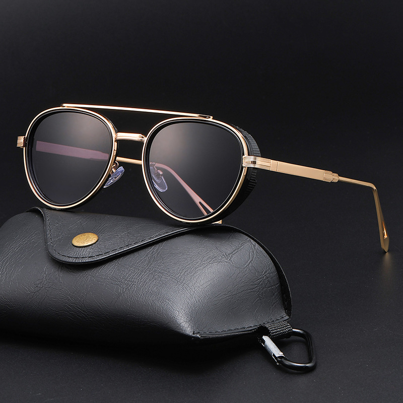 2026 New European and American Retro Oval Frame Sunglasses for Men, Small Frame Sunglasses for Women, Trendy Cross-Border Eyewear Wholesale