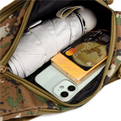 New men's waist bag, mobile phone bag, multi-functional sports and leisure men's bag, outdoor camouflage shoulder bag, chest bag