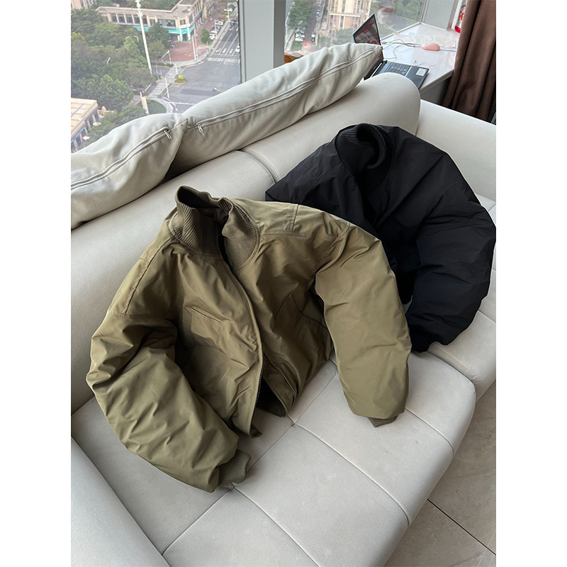 boy American Style Bomber Jacket Coat For Men, Autumn Winter, High-End Feel, Stylish Slim-Fit, Short Cotton Jacket,_viptrois.com