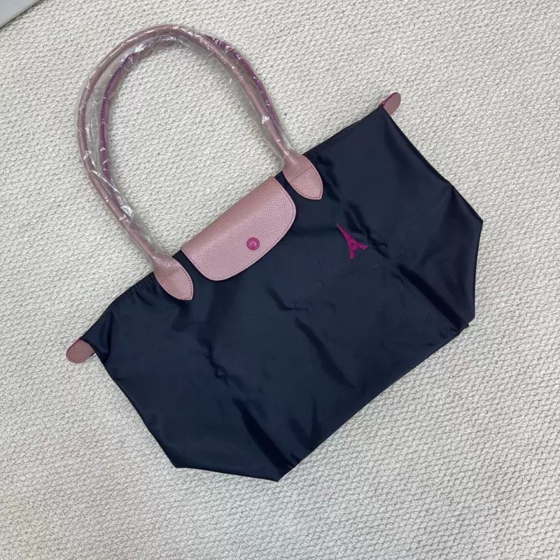 高品質の新しい限定版パリタワー刺繍トートバッグレディースハンドバッグ大中型餃子バッグ|undefined