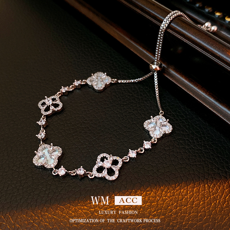 Pulsera de flores de circón Corea del Sur INS de moda de alta calidad pulsera de lujo ligero temperamento nueva pulsera al por mayor