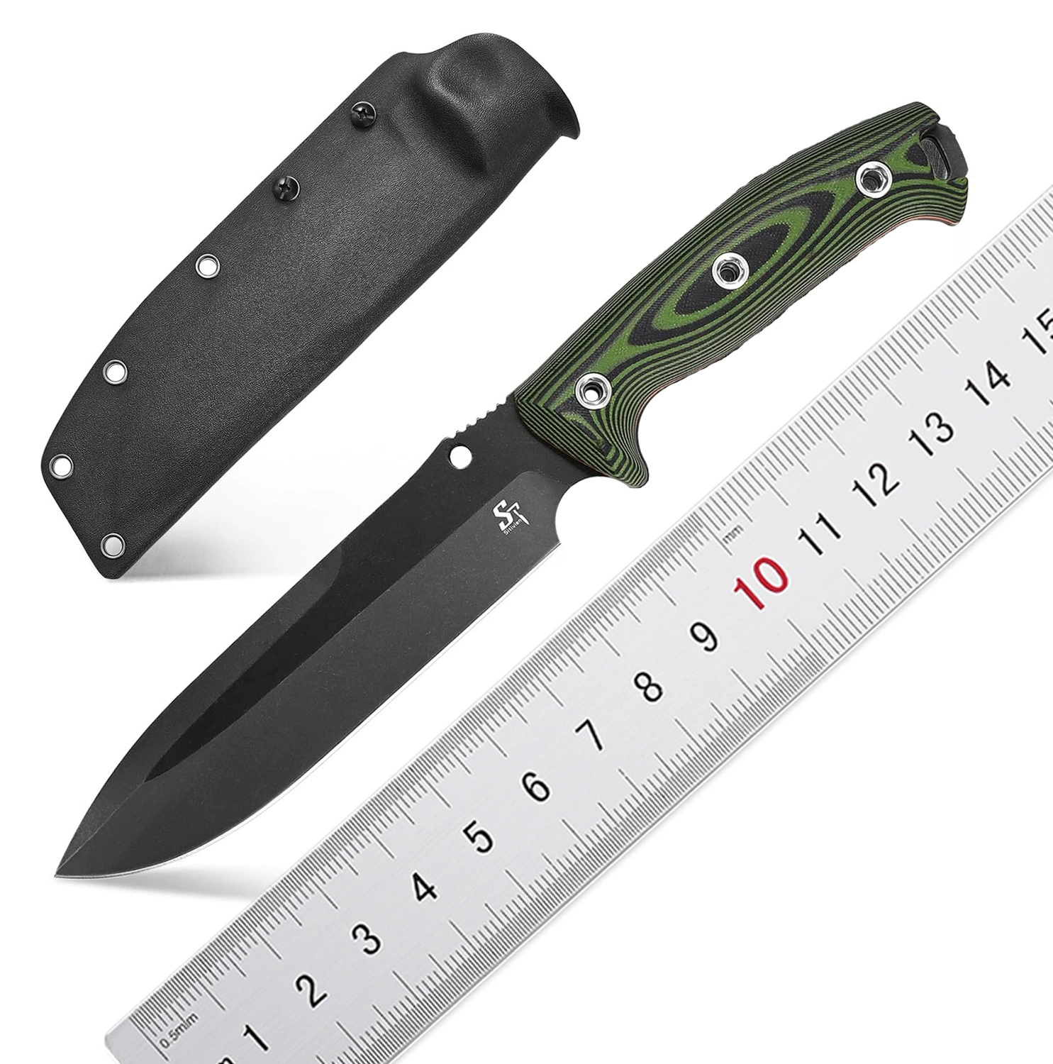 ST 11Fixed Knife DC53 Stone Washing Steel Knife+Double -цвет G10 All -Tang Donald EDC Outdoor Camping Hiking Hunting