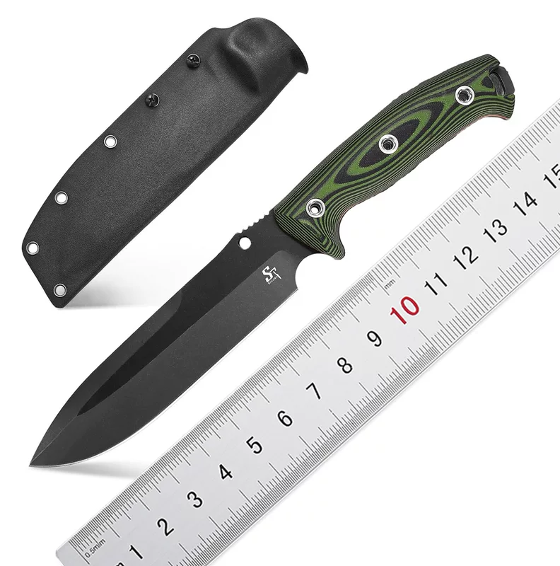 ST 11Fixed Knife DC53 Stone Washing Steel Knife+Double -цвет G10 All -Tang Donald EDC Outdoor Camping Hiking Hunting