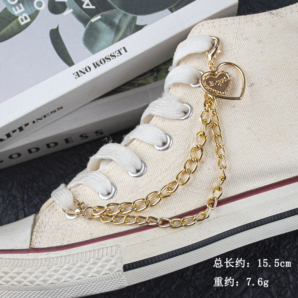 ズックの靴は星の真珠の2層の側の辺の靴の鎖の合金を配合します。