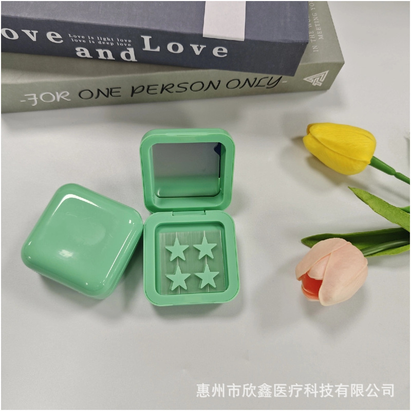 퓨어 그린 거울 상자 + 별 하이드로콜로이드 여드름 패치 32개