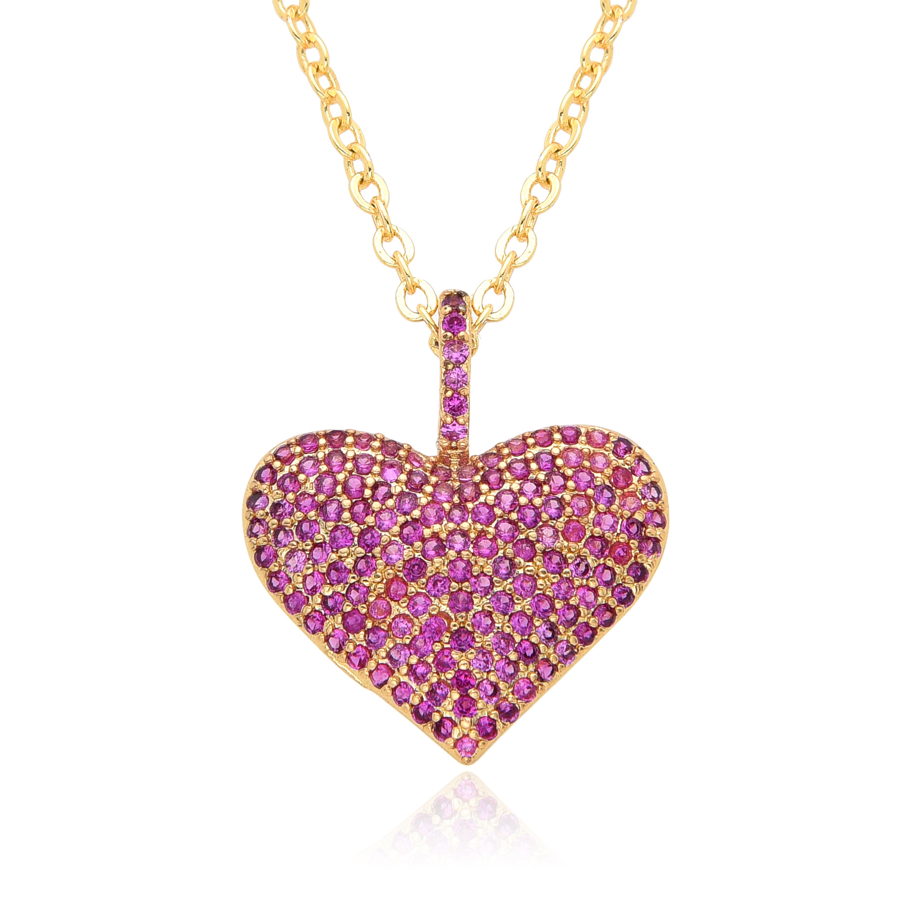 12g Weight Copper Pendant Material Zircon Inlay Material Pendant Necklace Classification Copper Chain Material 1 Piece Quantity Holiday, Daily Occasion Copper Material Heart Shape Pattern Women's Gender Inlay Design Casual, Simple Style Style Copper Inlay Heart Shape Zircon Pendant Necklace 8