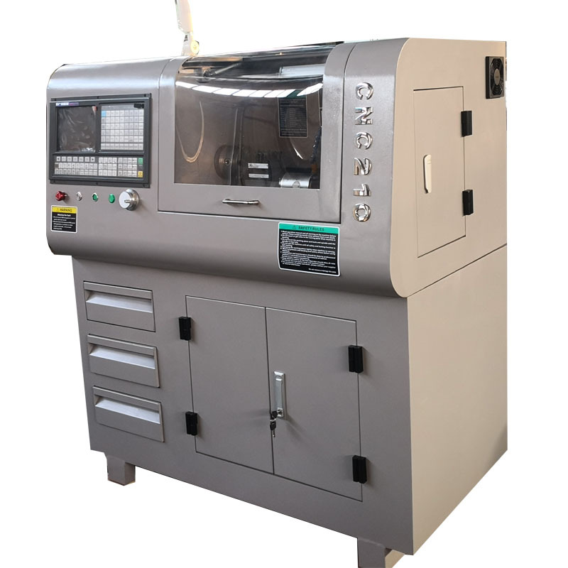 高品质伺服电机CNC210台式金属加工小型数控车床 220V教学培训研