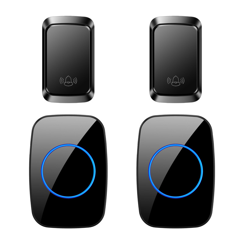 智选自发电门铃家用无线超远距离二拖二入户老人呼叫器不用电池