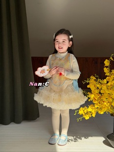 Ůͯ���b2025�ﶬ�¿ͯ����ʽ�Ứ����A���R��Ů��tutu����ȹ