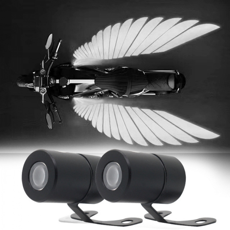 Nuevo colorido motocicleta lámpara de suelo ángel ala luz de bienvenida lámpara de proyección lámpara de alfombra image 8