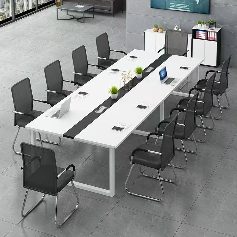 Conference table, long table, simple modern design, suitable for conference rooms, reception and negotiation, simple workbench, office desk and chair combination Conference table, long table, simple modern design, suitable for conference rooms, reception and negotiation, simple workbench, office desk and chair combination