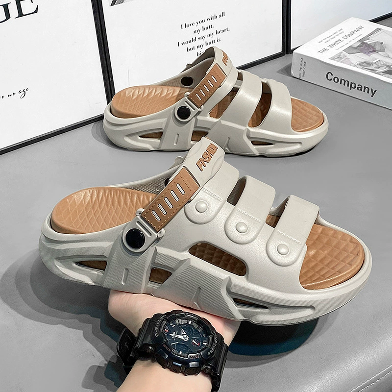 Дропшиппинг пляжные сандалии для мужчин, летняя обувь для спорта, нескользящие, 2 в 1, мужские спортивные и повседневные шлепанцы для вождения