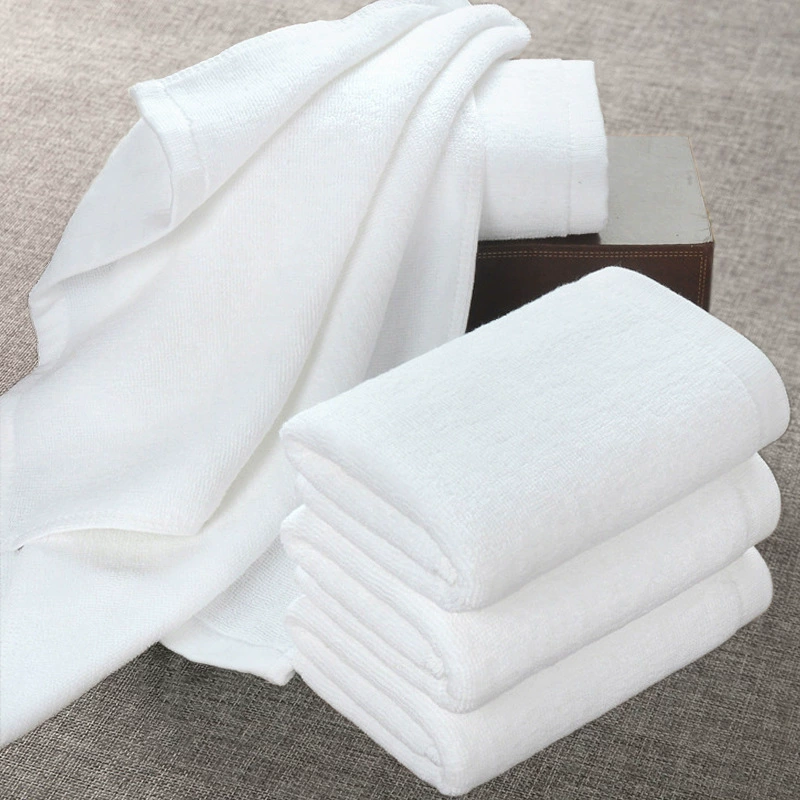 White cotton bath towel, wholesale, increased thickness, water absorbent, for beauty salons