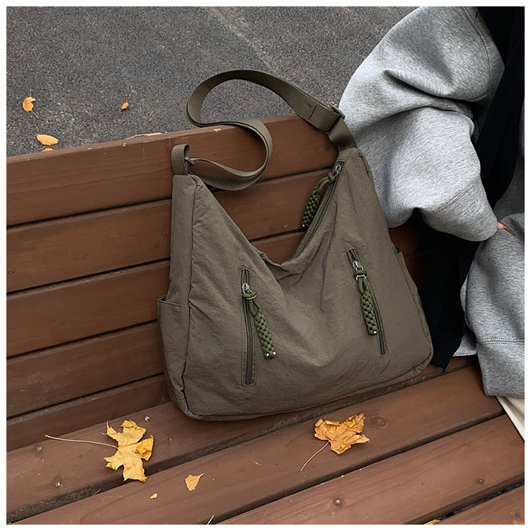Foreign Trade Fashion All-match Backpack Nylon Dumpling Bag Casual Large Capacity Commuter Crossbody Bag Simple Sports Shoulder Bag Foreign Trade Fashion All-match Backpack Nylon Dumpling Bag Casual Large Capacity Commuter Crossbody Bag Simple Sports Shoulder Bag