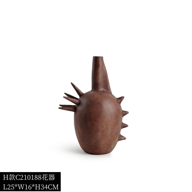 寂風陶磁器花瓶置物北欧レトロ芸術花器見本間客間生け花ソフトデスクトップアクセサリー