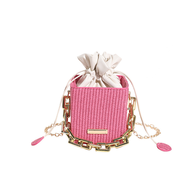 2023 nuevo cordón bolso de las mujeres de moda casual moda cintura cadena hombro bolsa de mensajero estilo occidental cadena portátil pequeña bolsa cuadrada