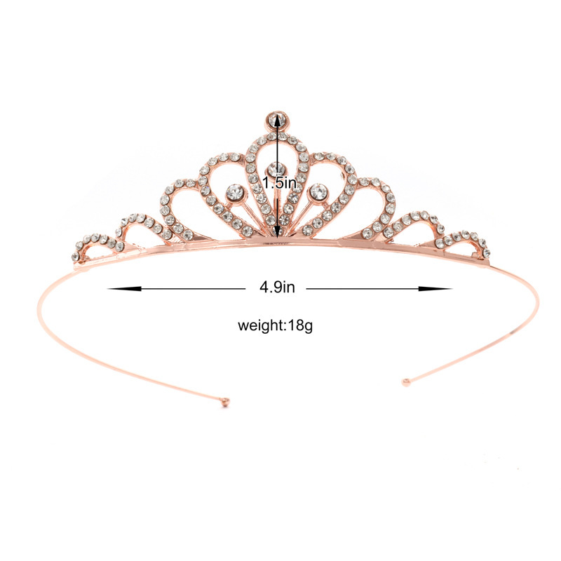 Diadema con Corona de Princesa Infantil de Metal Galvanizado para Cumpleaños y Fiestas image 39