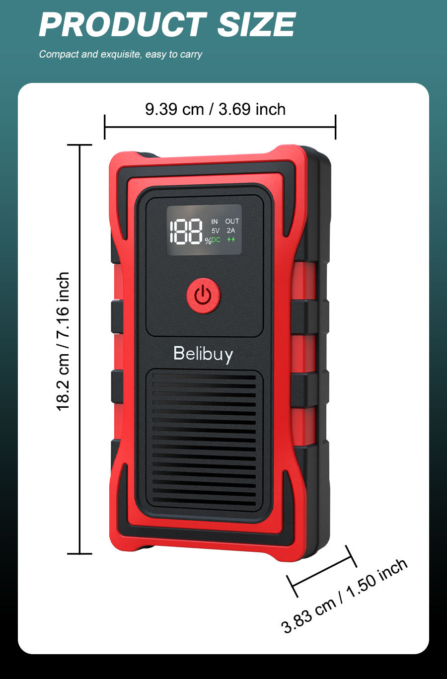 Cross-border portable multifunctional car emergency power supply for battery rescue and outdoor vehicle battery assistance
