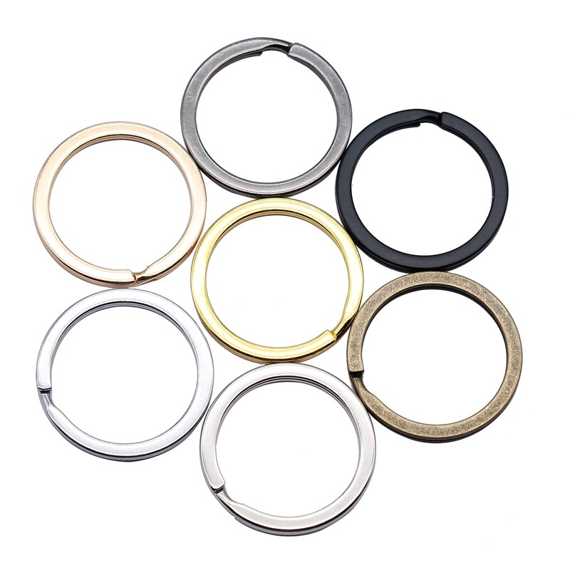 25Mm/28Mm/30Mm Multi-Color DIY Accessories Material Keychain Flat Ring Without Chain Flat Ring Key Ring