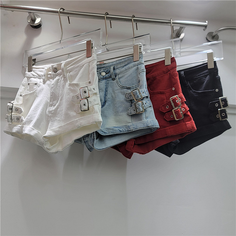Pantalón Corto Denim con Dobladillo de Cintura Baja para Verano