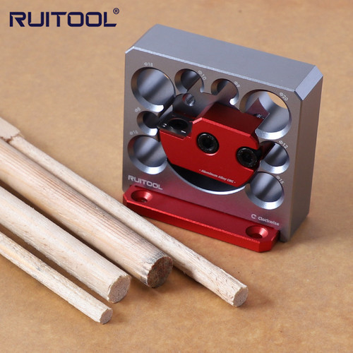 8-hole electric drill rounder, adjustable round wood rod, wooden tenon rectangular bar, round wood bar woodworking DIY auxiliary tool