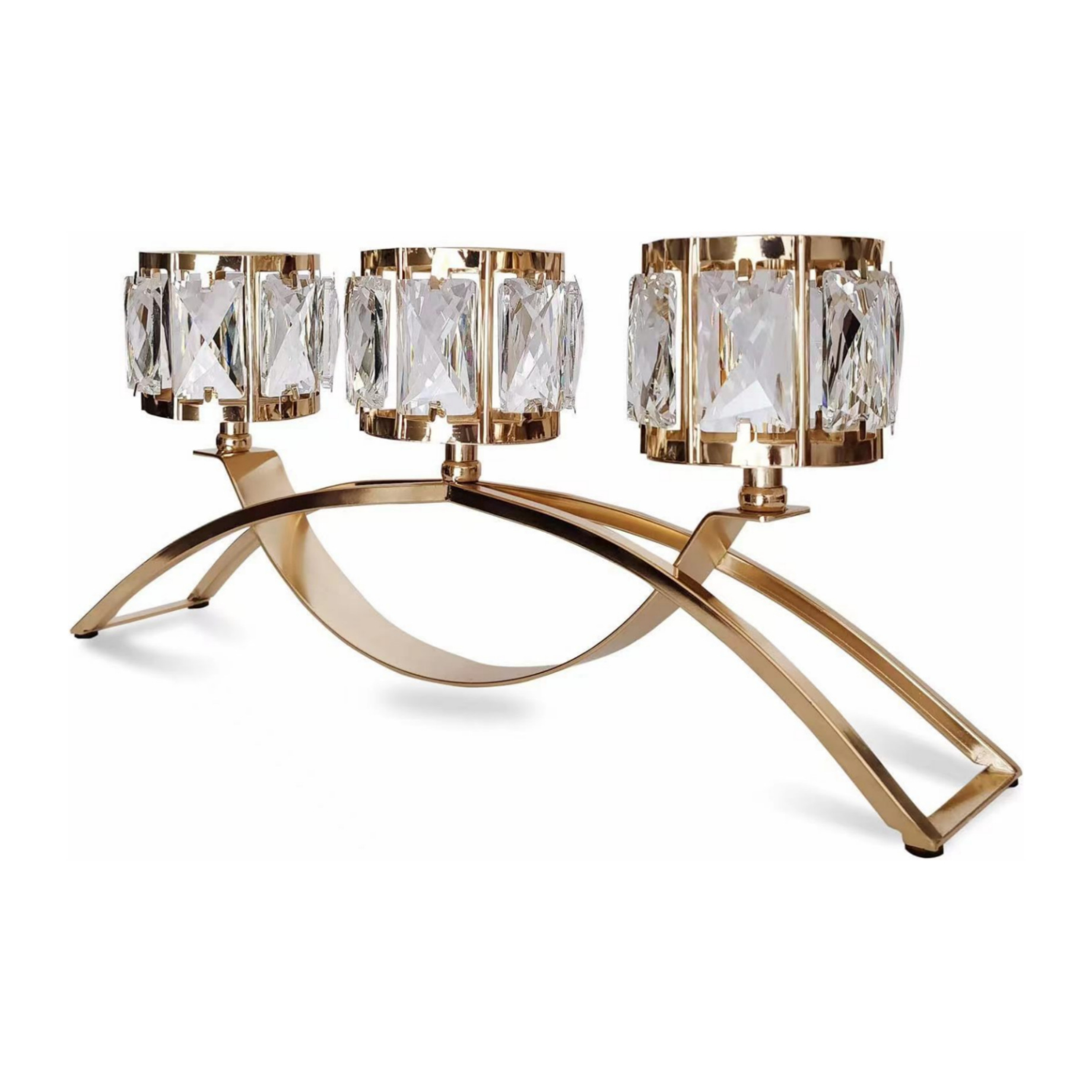 Europa moderna de vidrio de cristal de tres cabezas candelabro creativo para el hogar decoración romántica de la mesa de comedor a la luz de las velas props de decoración de la cena