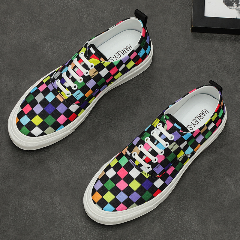 2026 New Men's Shoes 8727 Breathable Cloth Shoes Slip-On Men's Shoes Low-Top Men's Casual Canvas Shoes Without Laces