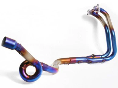 Exhaust pipe Z400 Z250Z300Z250SL middle titanium - z250300-half-blue-rotary-middle-section
