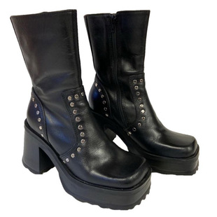 Platform Shoes Lolita Punk Diablo Cosplay Lolita Shoes Boots Square Head Stud