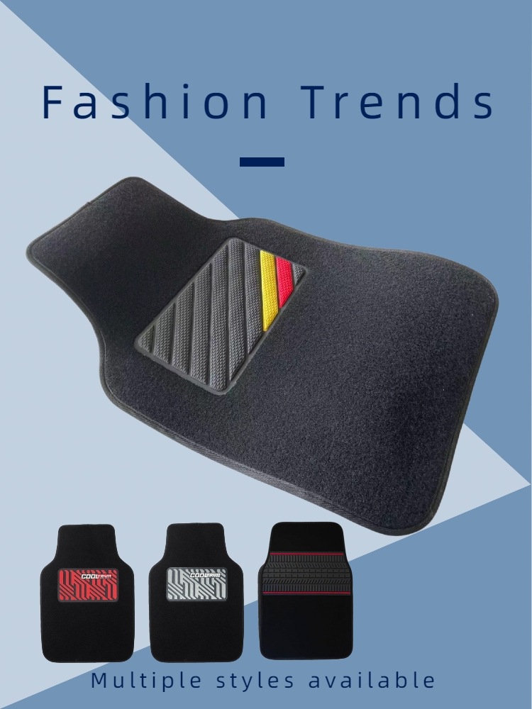 Universal 4-piece set of car floor mats, dirt-resistant carpet for the interior, driver's seat protection mat