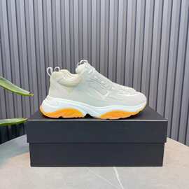 2024新款网红同款圆头运动鞋休闲鞋炸街男鞋厚底老爹鞋拼色低帮鞋