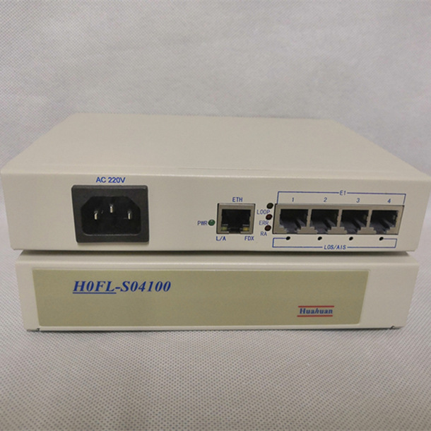 华环HOFL-S04100协议转换器,4E1转以太网口）