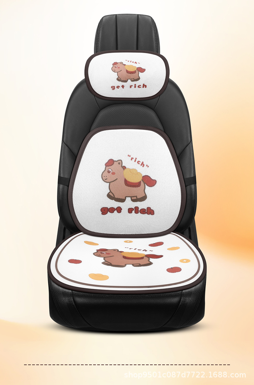 Car seat cushion, suitable for all seasons, designed for women, cute summer style, lumbar support, office chair cushion