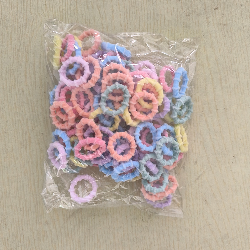 Solo al por mayor cuerda de pelo negro banda de pelo femenino estilo coreano alta elasticidad no duele el pelo banda de goma corbata alta Cola de Caballo accesorios para el cabello del bebé