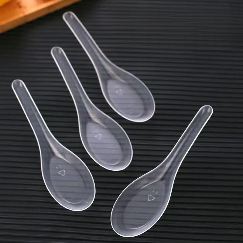 Disposable spoons and soup spoons, 2026 new model, for takeout and restaurant use, thickened spoons, convenient and easy to use