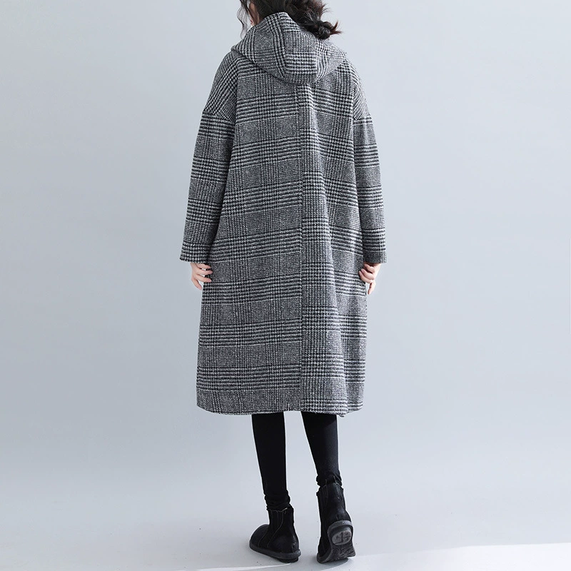 Зимнее шерстяное пальто, trench coat, корейский стиль, плюс‑размер