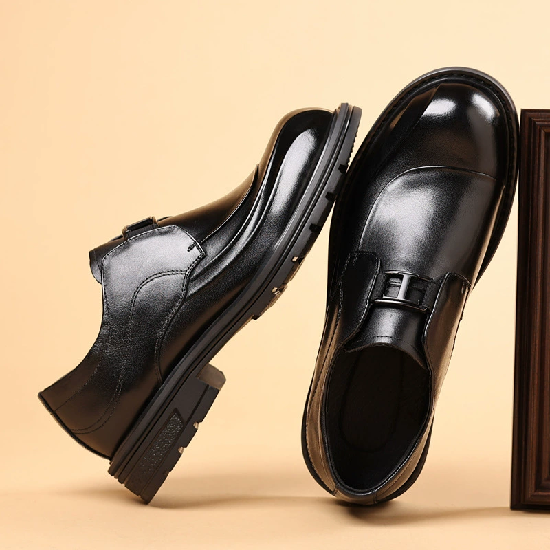 Новая голова кожаная бизнес мужская кожаная обувь повседневная обувь
