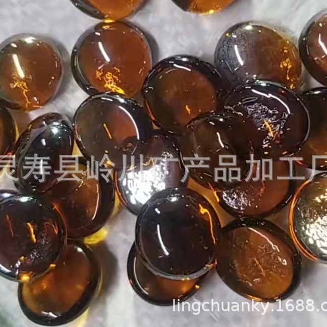 厂家批发玻璃块各种颜色玻璃块玻璃扁珠玻璃块防爆玻璃扁珠坐炉料