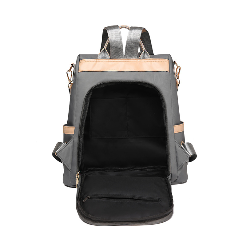 Bolso mujer 2024 nueva mochila de mujer moda contraste color multifunción de doble uso mochila antirrobo mochila de viaje marea