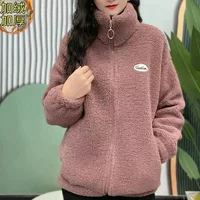 Демисезонная бархатная теплая куртка для отдыха с молнией, большой размер