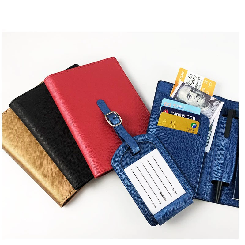 (Cross-border trading), protective passport case, polyurethane luggage tag, set