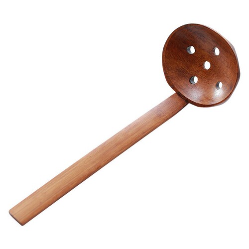 Creative Japanese-style Tonkotsu Ramen Ladle Hot Pot Soup Spoon Wooden Long Handle Strainer Tortoise Back Spoon for Food Review