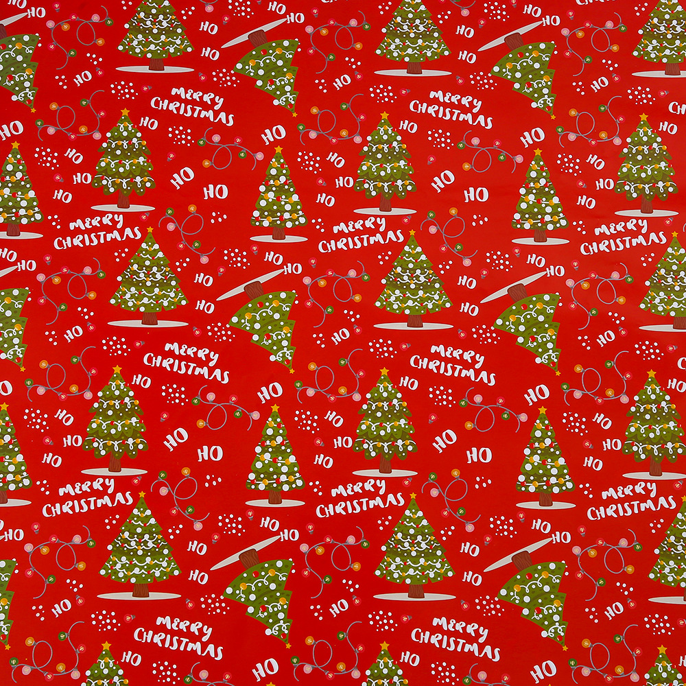árbol de Navidad de fondo rojo; 50x70cm
