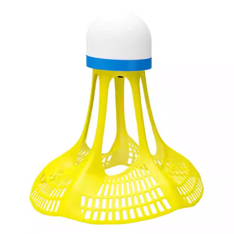 Raqueta de bádminton para entrenamiento individual en interiores, autoentrenamiento con rebote automático, colgante y luminosa para uso en casa.