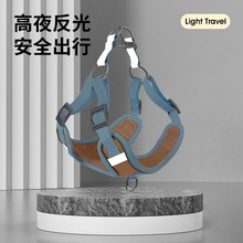 跨境宠物狗狗牵引绳防挣脱狗背带猫咪背心式胸背带遛狗绳子批发