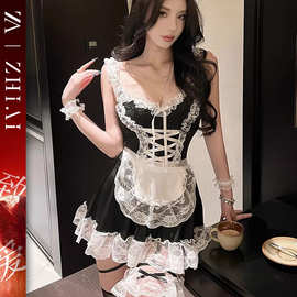 情趣内衣纯欲女仆装性感制服趣味角色扮演免脱日系小女佣奶系套装
