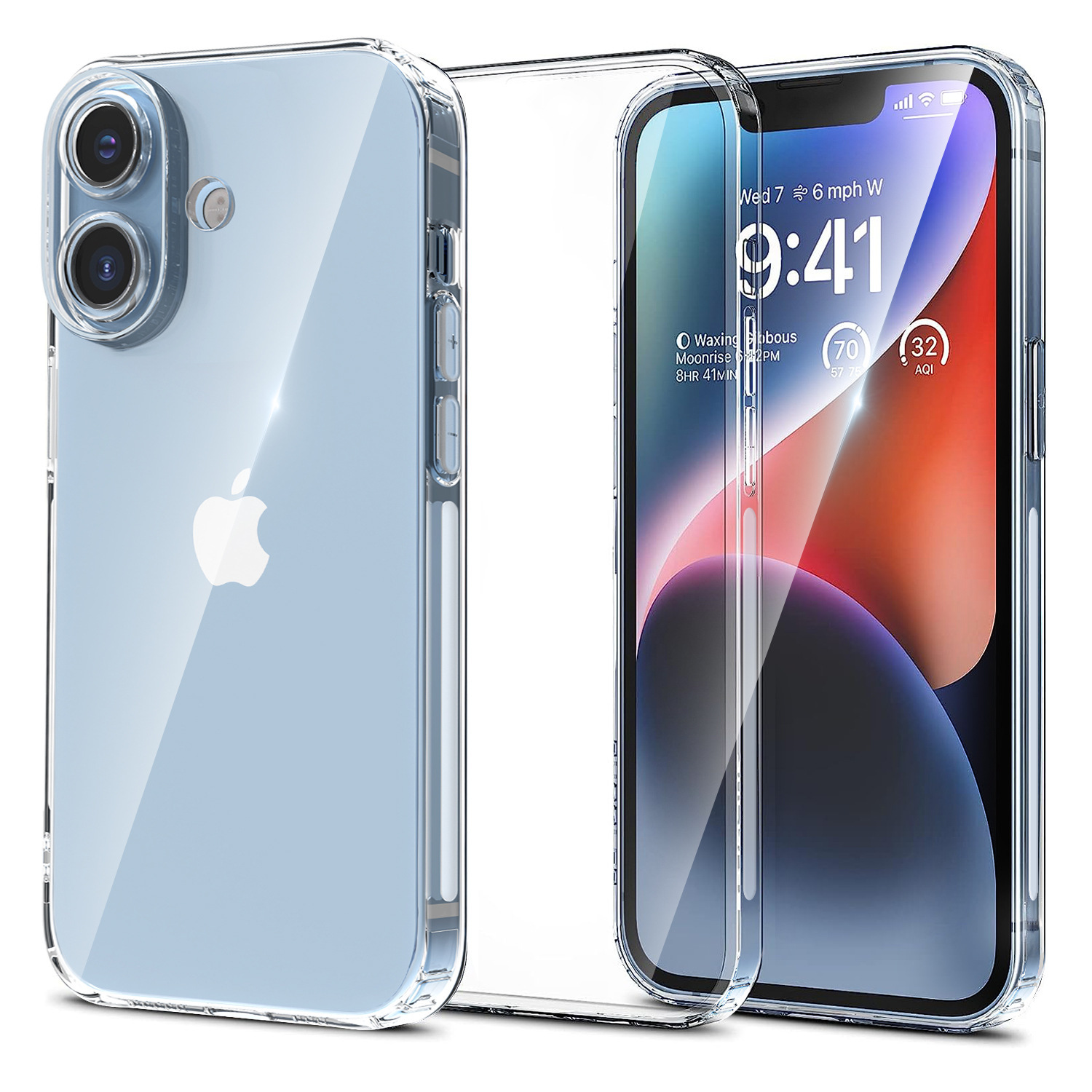 LIMERCA [İnce Delikli] Apple 16 iPhone 15 Pro Max İçin Uygun Şeffaf Telefon Kılıfı TPU